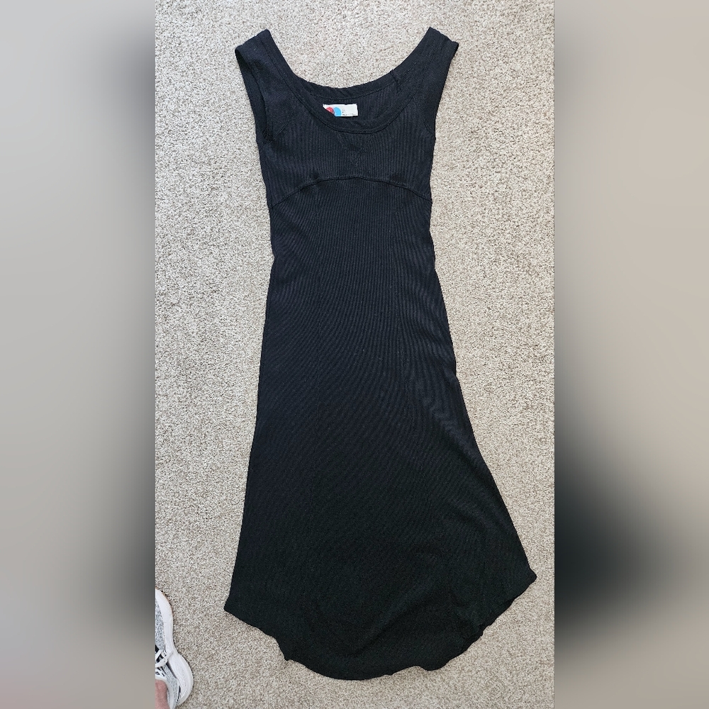 Free People Beach Long Black Dress, S